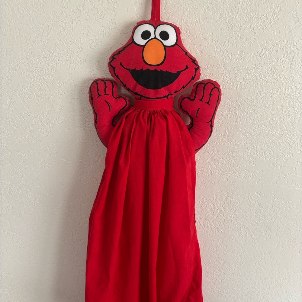 Red Elmo Hanging Bag Holder